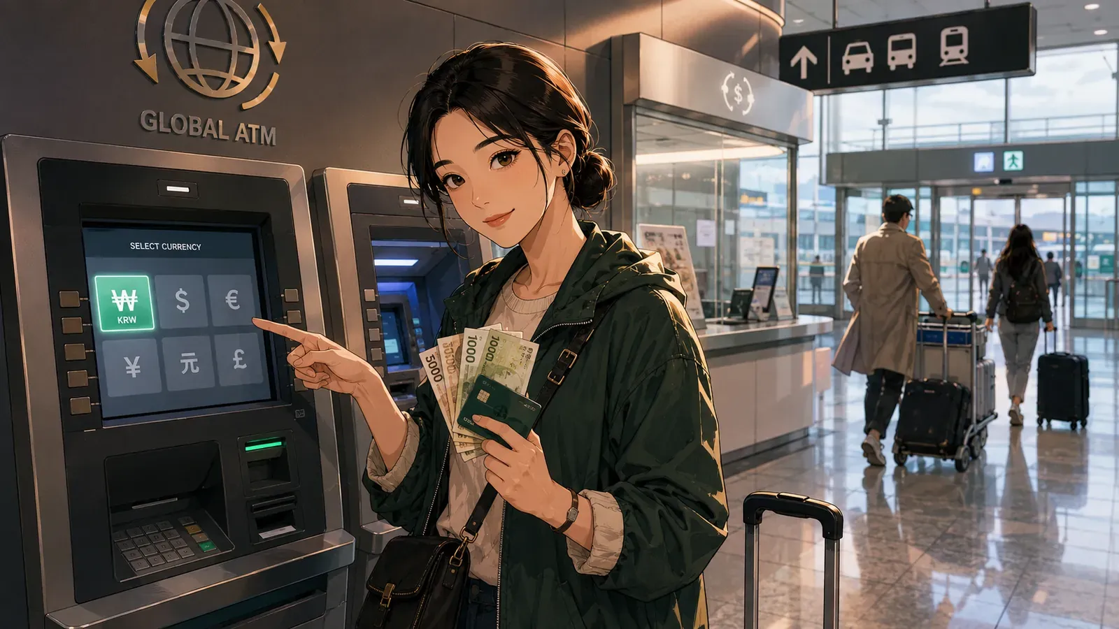 A Global ATM at Incheon Airport arrivals