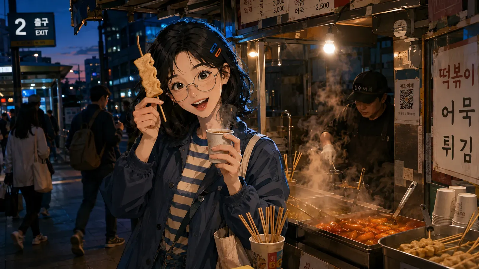 Street food stall, Seoul